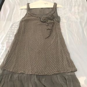 Blue Bird Size Small Gauzy Tunic Top/Dress in Elephant Gray